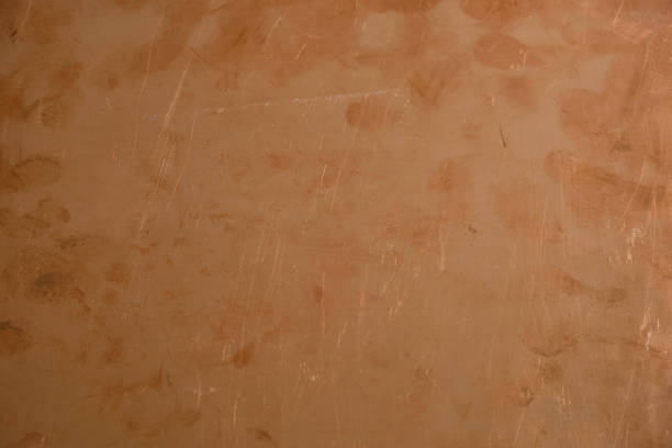 istock Copper foil on the textolite surface. Metal-clad glass textolite. 1405949746