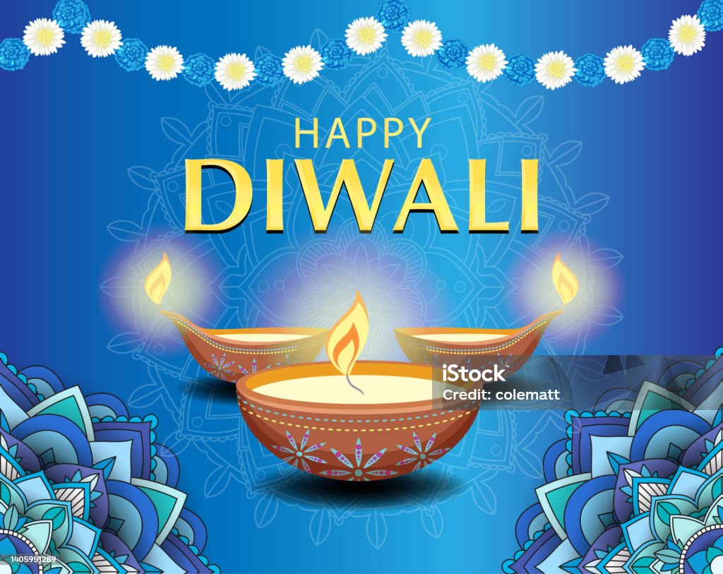 Happy Diwali Indian Festival Banner Stock Illustration - Download ...