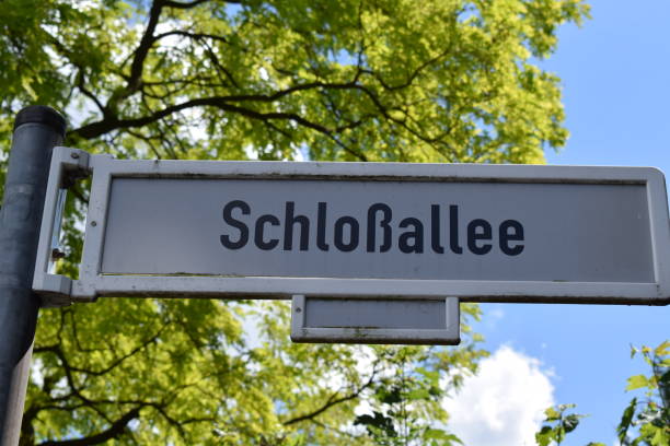 istock street sign, Schlossallee 1405954432