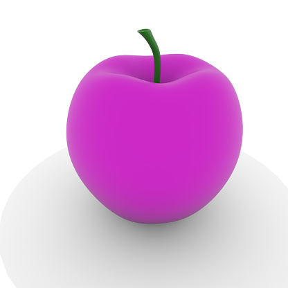 Illustration of apples drawn with 3DCG.