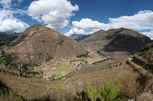 Panoramic Landscape View In Pisac, Peru