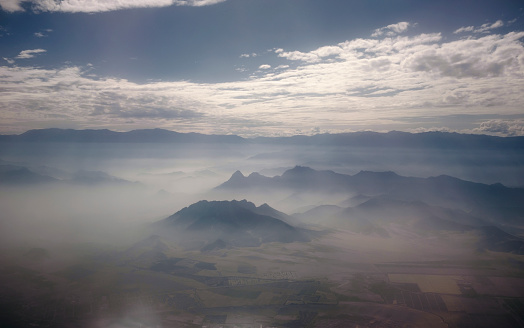 High Angle View Of Low Cloud Over Mountains In Northern Peru