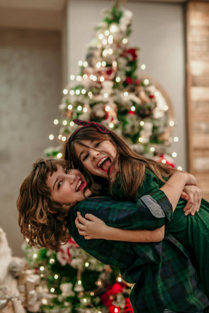 istock Embracing love on a Christmas Eve 1405969411