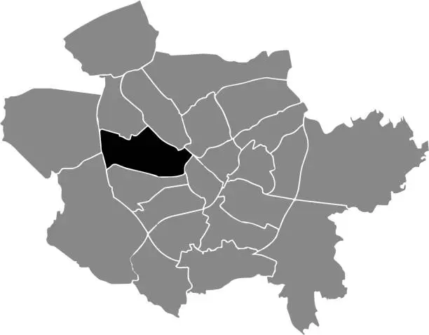 Vector illustration of Locator map of the WESTERBERG DISTRICT, OSNABRÜCK