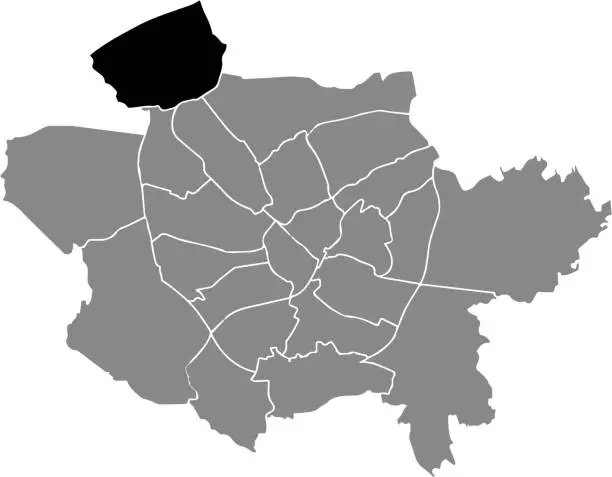 Vector illustration of Locator map of the PYE DISTRICT, OSNABRÜCK