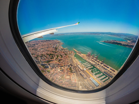 Airplane Window, Aircraft Wing, Landing, Airplane, Commercial Airplane
