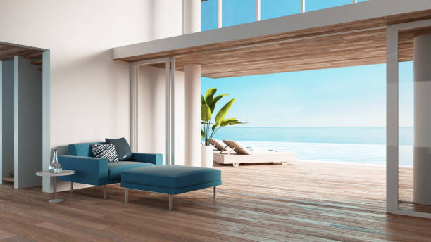 istock beach interior sea view hotel and resort  - 3D rendering 1405975167