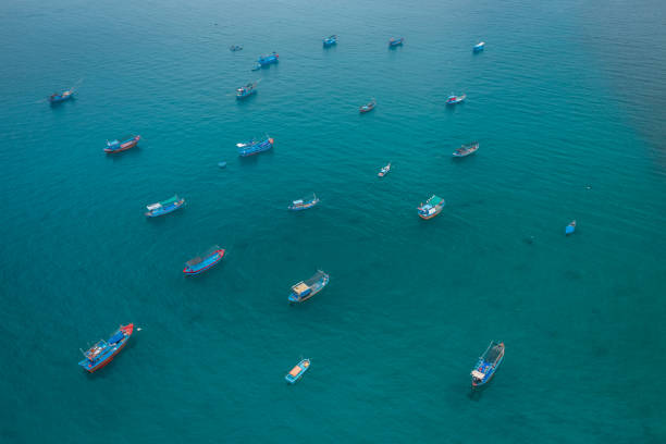 istock Fishing boats on Luong Son beach 1405977324