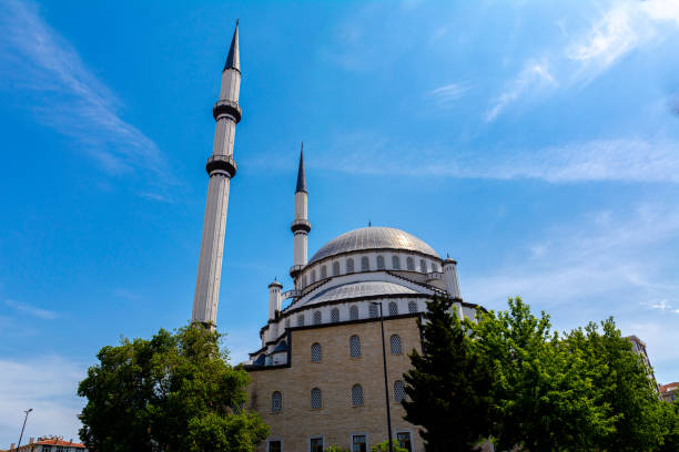 istock Airplane flying over Mosque Istanbul, Turkey. 1405977511