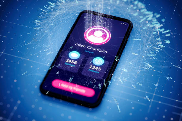 istock Smart Mobile Phone with social media connections 1405978868