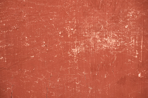 Pared de hormigón oxidado enlucido rojo photo