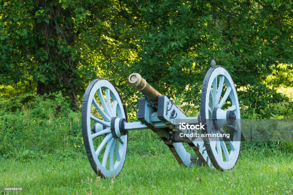 Cannon at Valley Forge National Historic Park Cannon at Valley Forge National Historic Park in Summer, King of Prussia, Pennsylvania, USA Cannon - Artillery Stock Photo