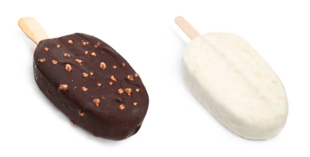 istock Delicious glazed ice creams on white background, collage. Banner design 1405989992
