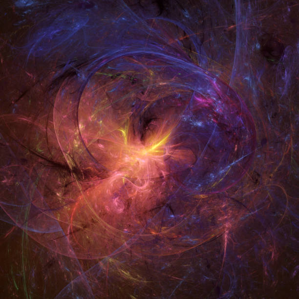 istock Abstract fractal art background. Like a chaotic fiery explosive space anomaly 1405991711