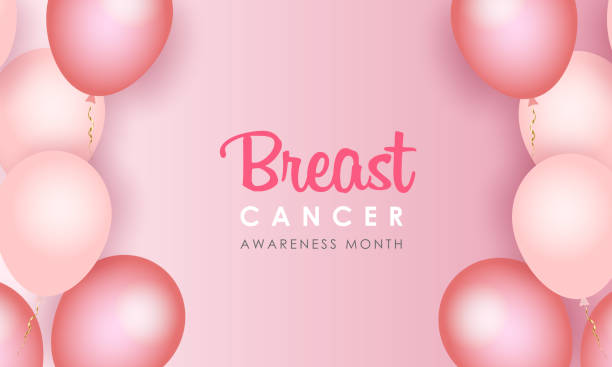 ilustraciones, imágenes clip art, dibujos animados e iconos de stock de mes en la lucha contra el cáncer de mama. octubre. una mano apretada en un puño como símbolo de la lucha. - breast cancer awareness
