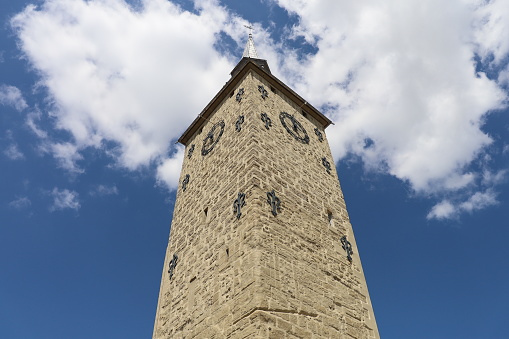 Jacquemart tower, clock tower, village of Romans sur Isere, France