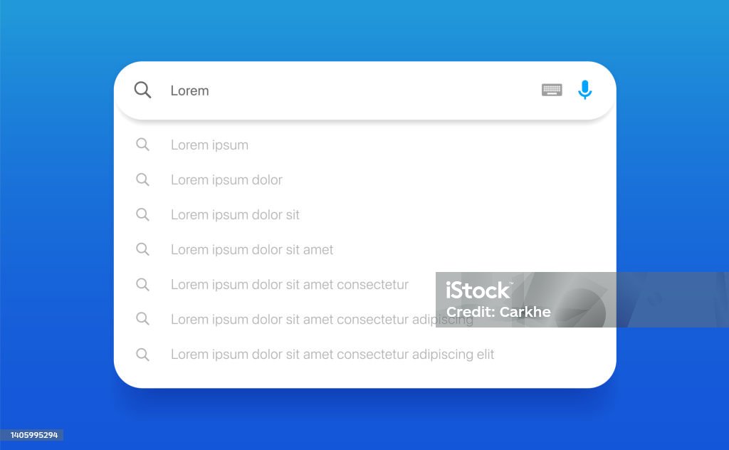 Ui Ux 디자인 및 웹 사이트에 대한 제안이 있는 검색 모음입니다 검색 주소 및 탐색 모음 아이콘입니다 웹 사이트에 대한 검색 ...