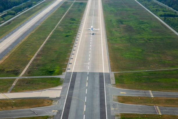 istock modern aircraft at take off at the runway. 1405996443