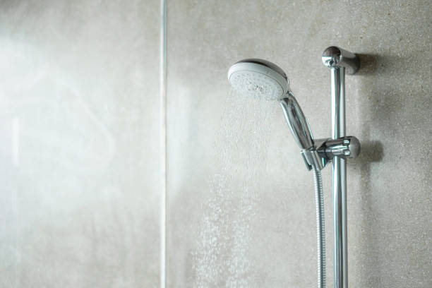 istock shower head with wall background in modern bathroom 1405998937