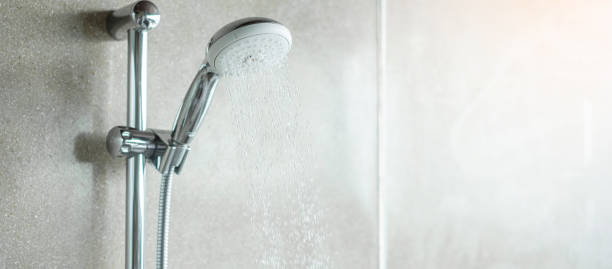 istock shower head with wall background in modern bathroom 1405998988
