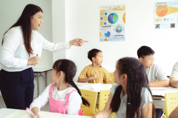 istock Students Smiling in Classroom While Learning Bangkok, Thailand 1405999109