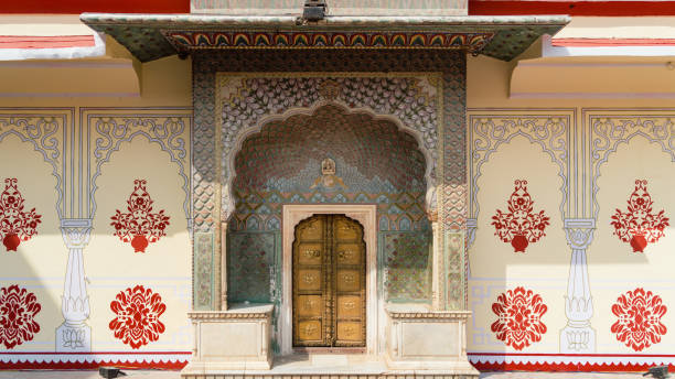 istock The Rose Gate at the Jaipur city palace with repeating rose patterns dedicated to Goddess Devi 1406002298