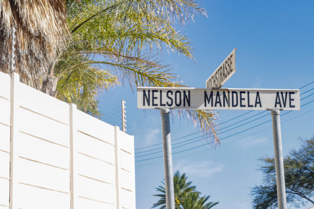 Nelson Mandela Avenue in Windhoek at Khomas Region, Namibia