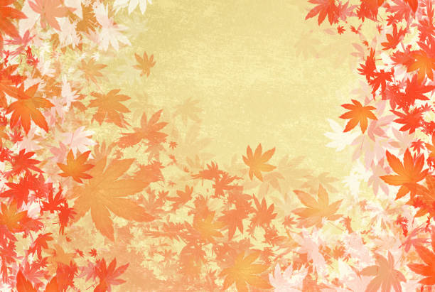 istock Background of autumn leaves dancing in the wind. 1406004781