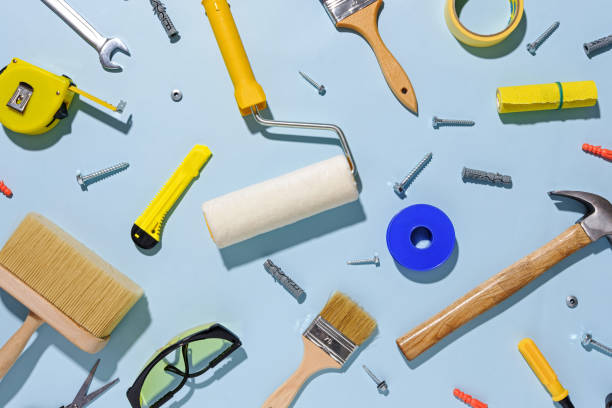 DIY, maintenance or repair conceot with assorted hand tools