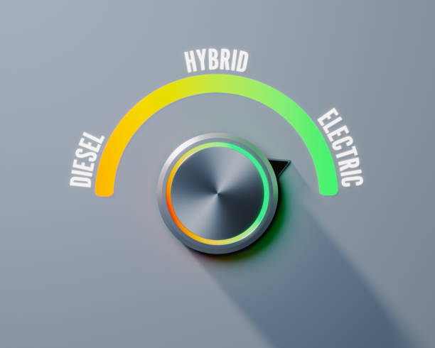 istock Change your car to electric - Ambient Control Knob Concept - 3d render 1406016952