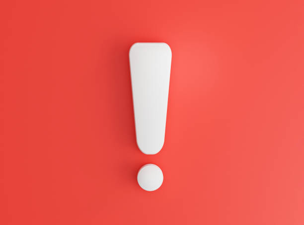 istock White caution warning sing on red background for attention exclamation mark traffic sign by 3d render illustration. 1406022293
