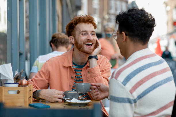 caffè e mettersi in piedi - i love you frase inglese foto e immagini stock