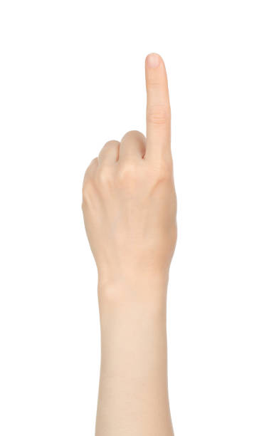 istock Woman hand shows finger-counting, on white background 1406024712