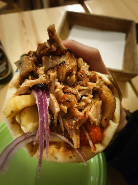 istock pita kebab - top view 1406028473