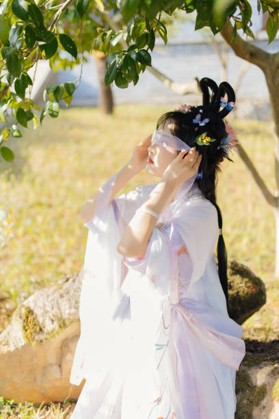 istock Hanfu beauty in the park 1406042126