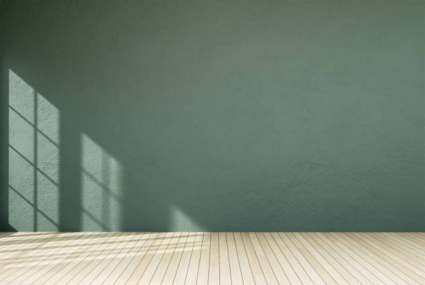 istock Empty room color wall and decorated with wooden floors. 1406044396