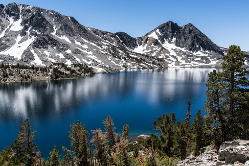 View of Duck Lake near Mammoth Lakes in the Sierra Nevada Mountains of California.