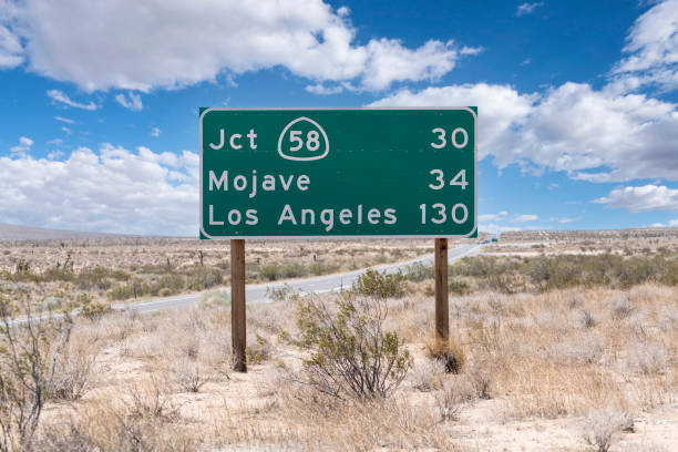 istock Mojave, Los Angeles and Jct 58 Highway Sign 1406045274