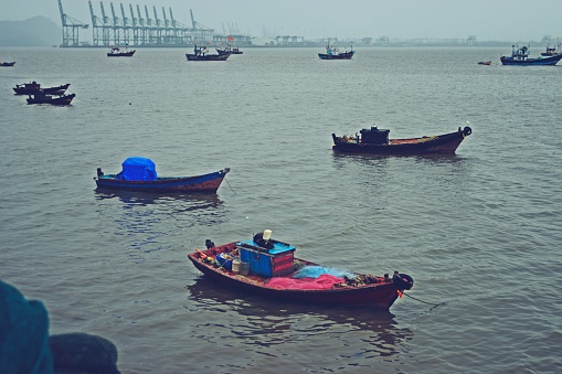 traditional wooden fishing boats