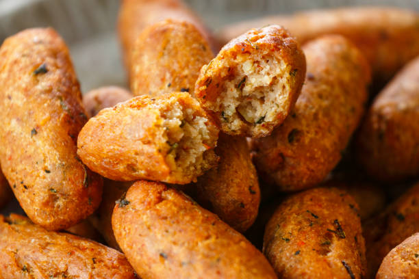 istock Vegetable Cutlet From Potato And Bread With Sauce 1406046355