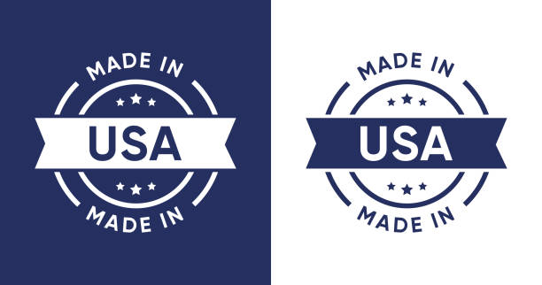 ilustrações de stock, clip art, desenhos animados e ícones de set of made in usa stamp vector design - made in the usa usa computer icon symbol