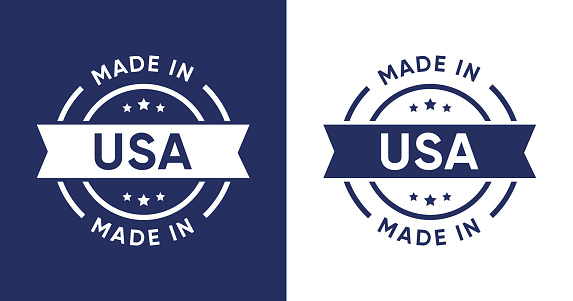 Set of Made in USA Stamp vector design