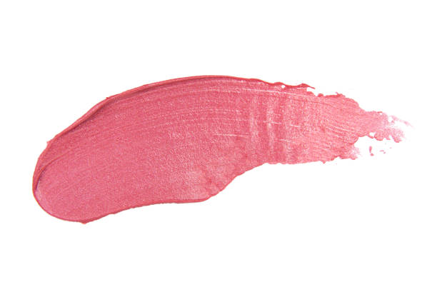 istock Glossy lipstick track example trace isolated on the white background 1406048156