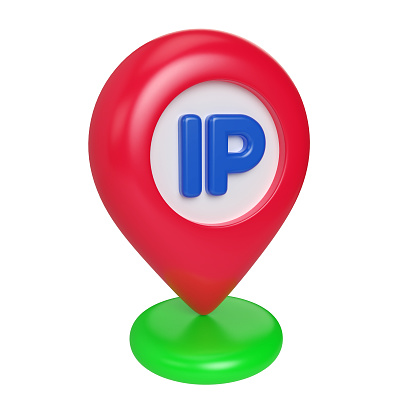 This is an illustration of 3D Render of Ip Address Icons, high resolution jpg file, isolated on a white background
