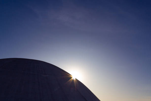 Goiania, Goiás, Brazil – June 27, 2022: Detail of the Oscar Niemeyer Cultural Center in the early morning, at Esplanada JK in Goiânia, Goiás. A public space where cultural events take place.