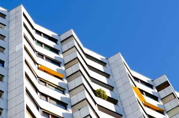 Famous modernist housing units in Vienna's Alterlaa district, Austria.
