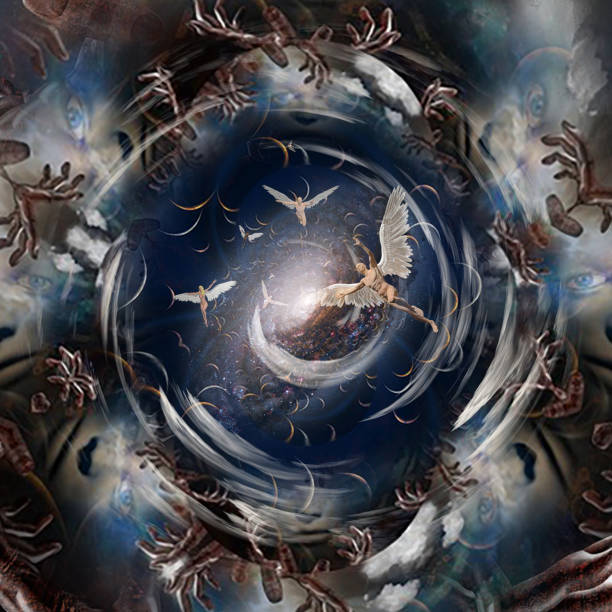 istock Angels in vortex of souls 1406066700