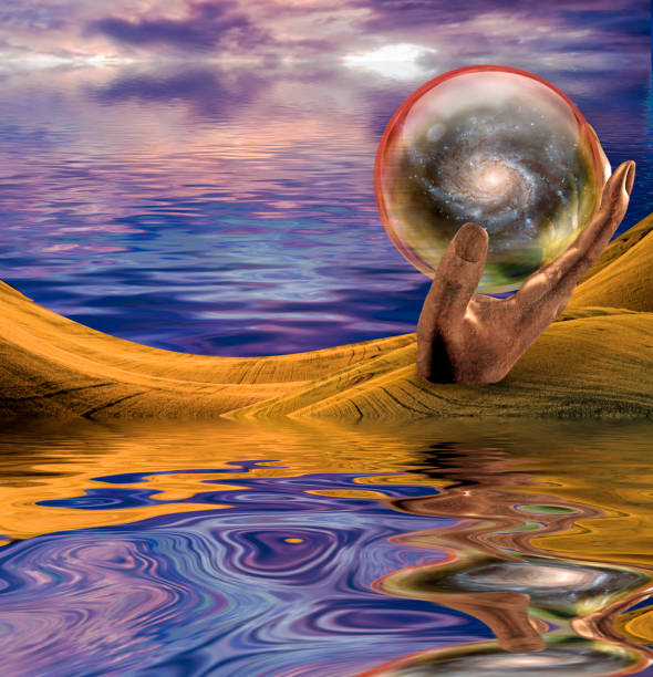 istock Strange Landscape with giant hand 1406067018