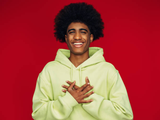 istock Portrait of funny afro guy 1406070612