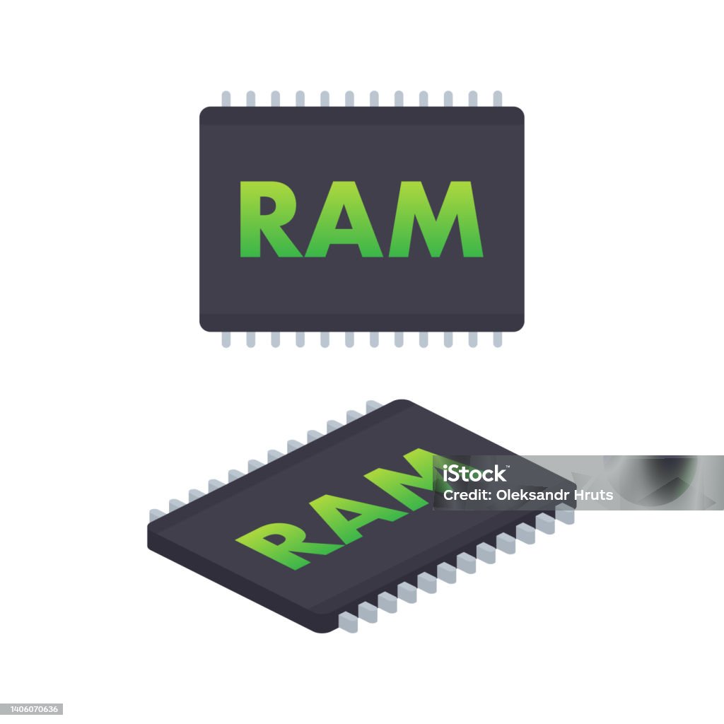 Computer Ram Memory Computer Hardware Components Vector Stock ...